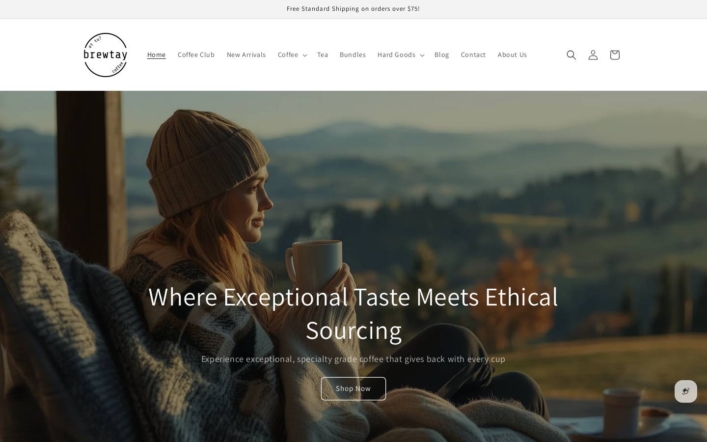 Brewtay homepage screenshot