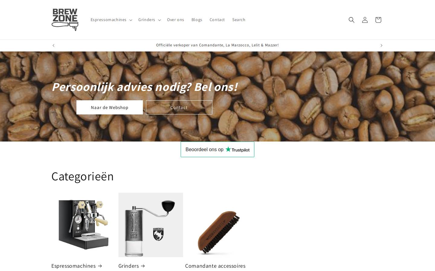 Brewzone homepage screenshot