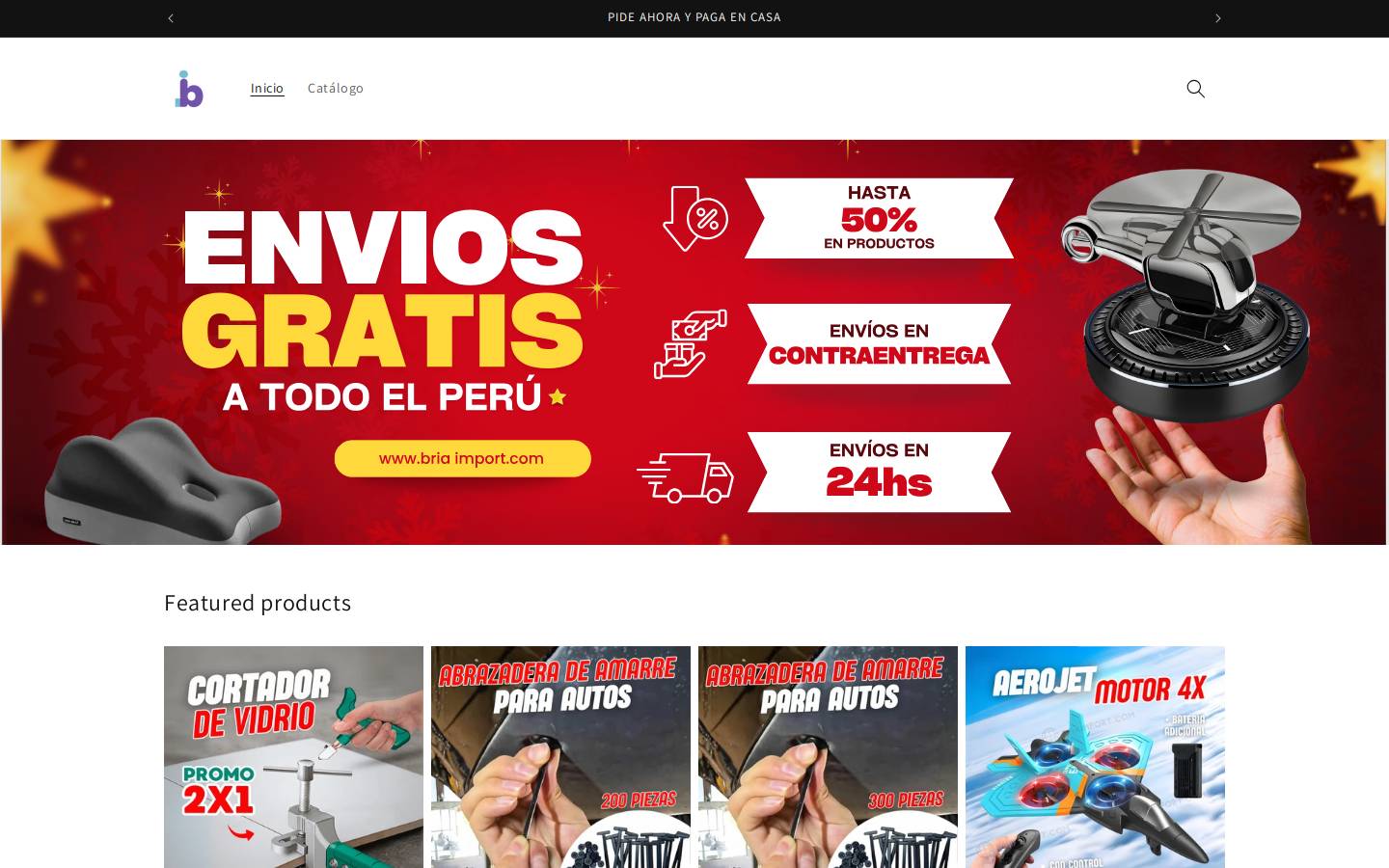 briaimport.com homepage screenshot