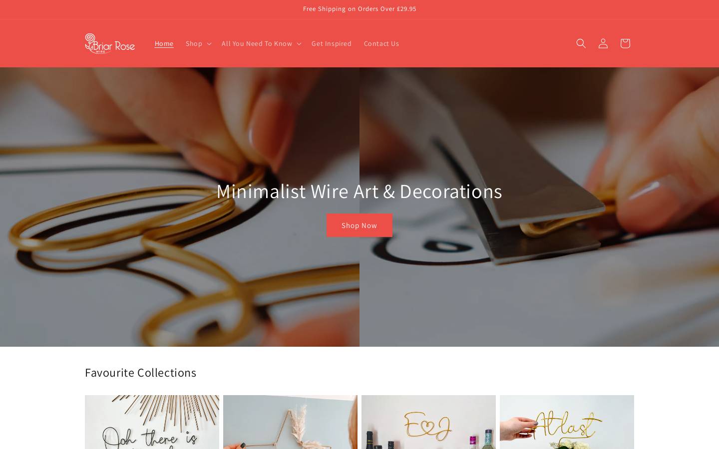 Briar Rose Wire homepage screenshot