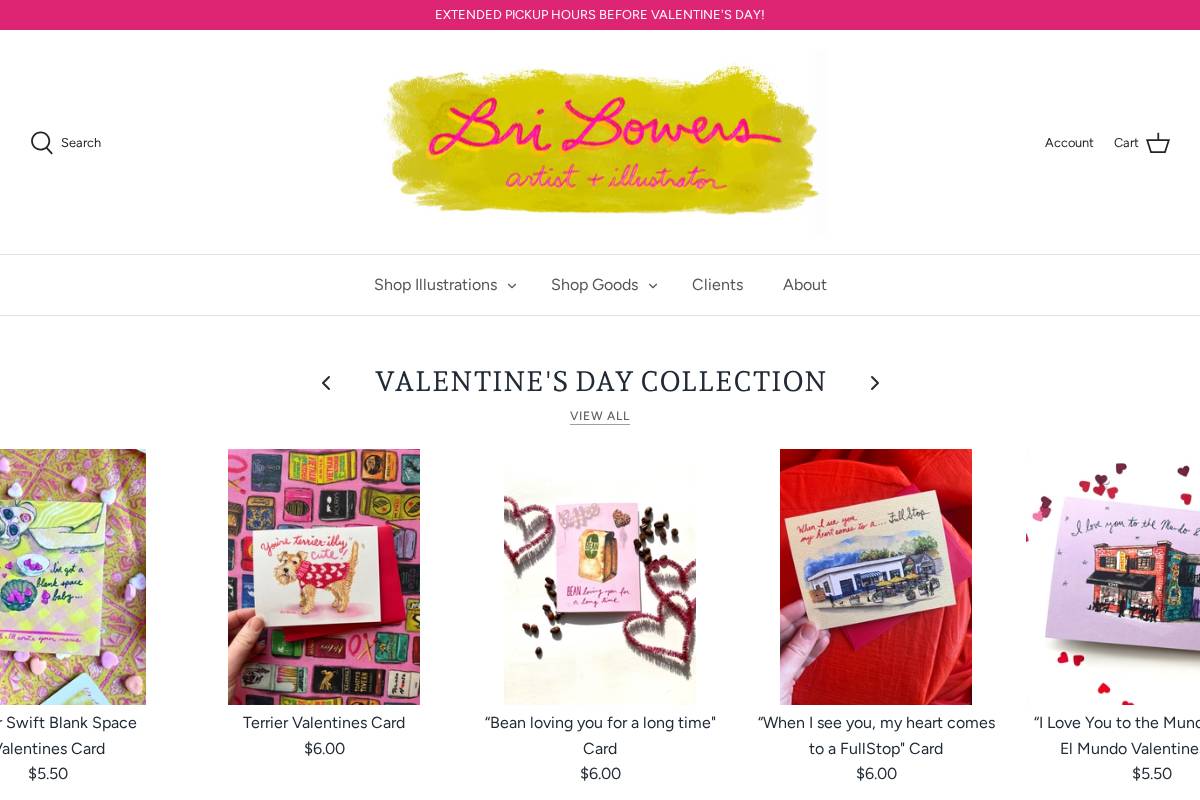 bribowers.com homepage screenshot