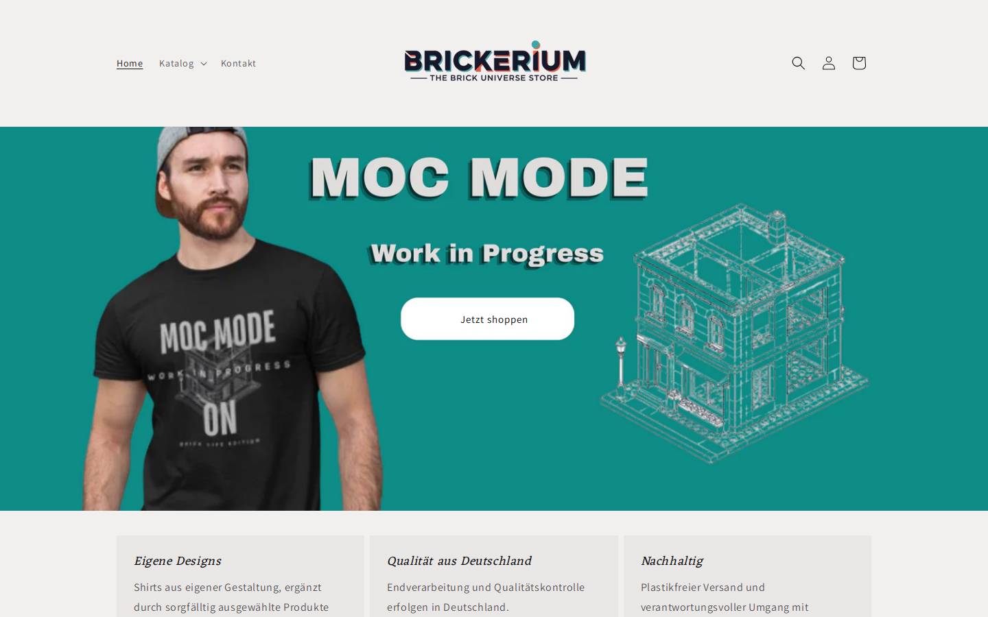 brickerium.com homepage screenshot
