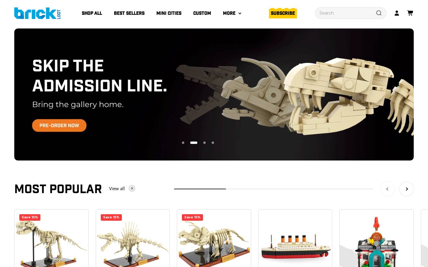 Brick Loot homepage screenshot