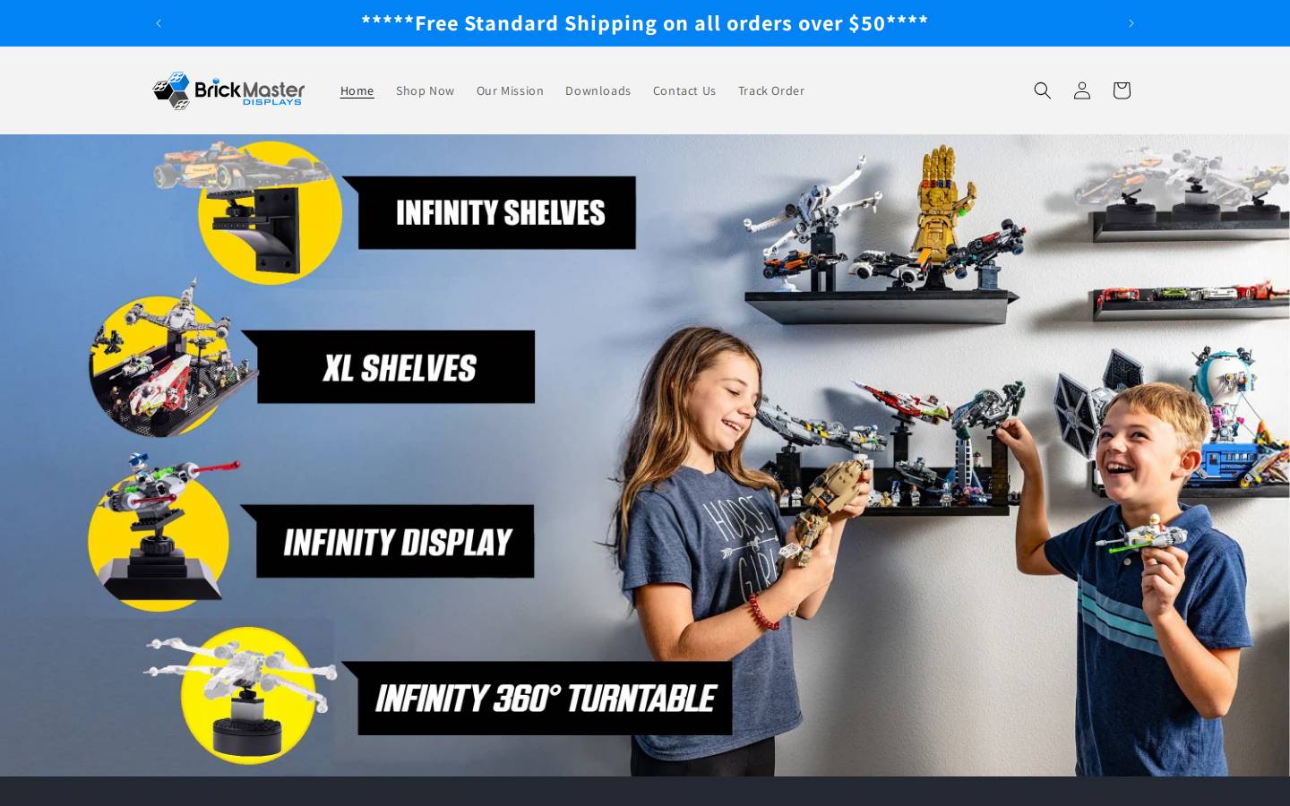 brickmasterdisplays.com homepage screenshot
