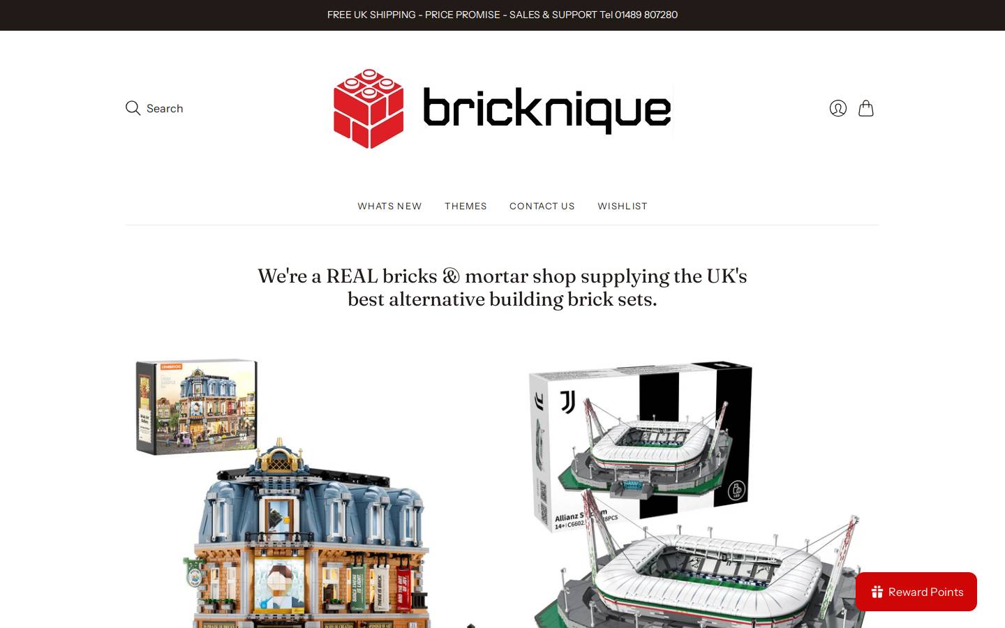 bricknique.com homepage screenshot