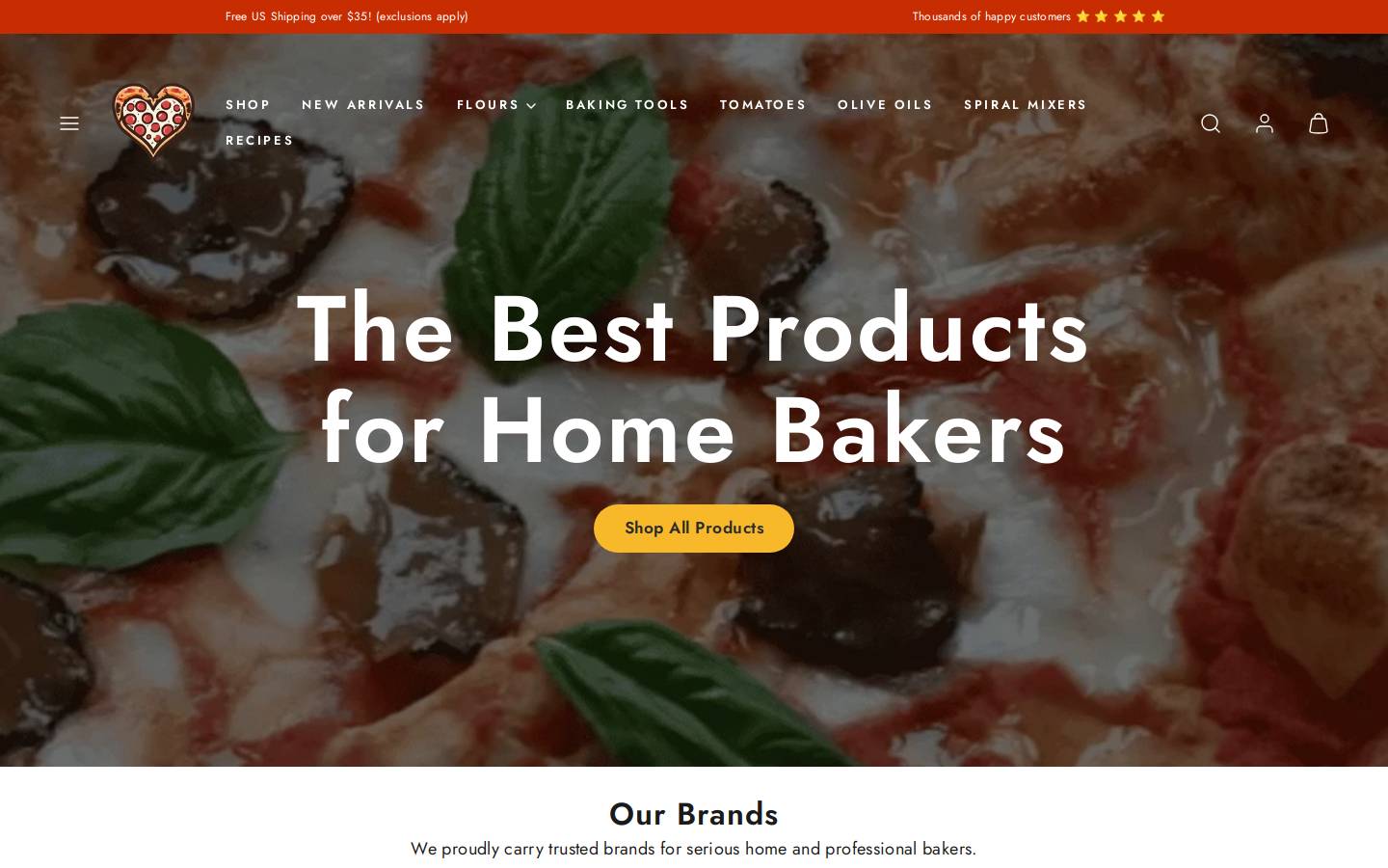 brickovenbaker.com homepage screenshot