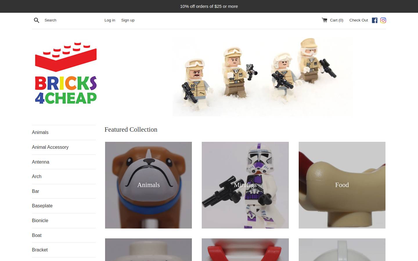 bricks4cheap.com homepage screenshot