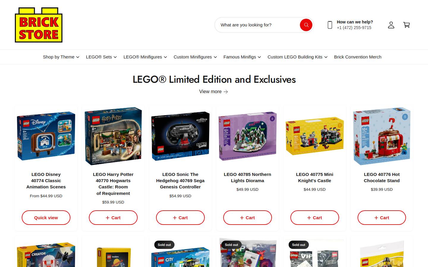 brickstoreusa.com homepage screenshot