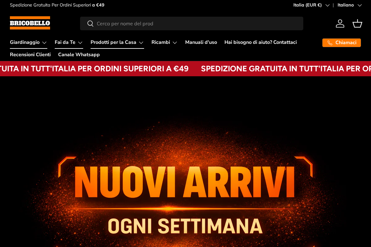 Brico Bello homepage screenshot