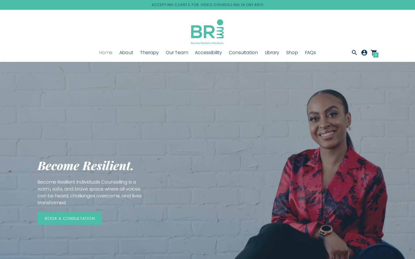bricounselling.com homepage screenshot