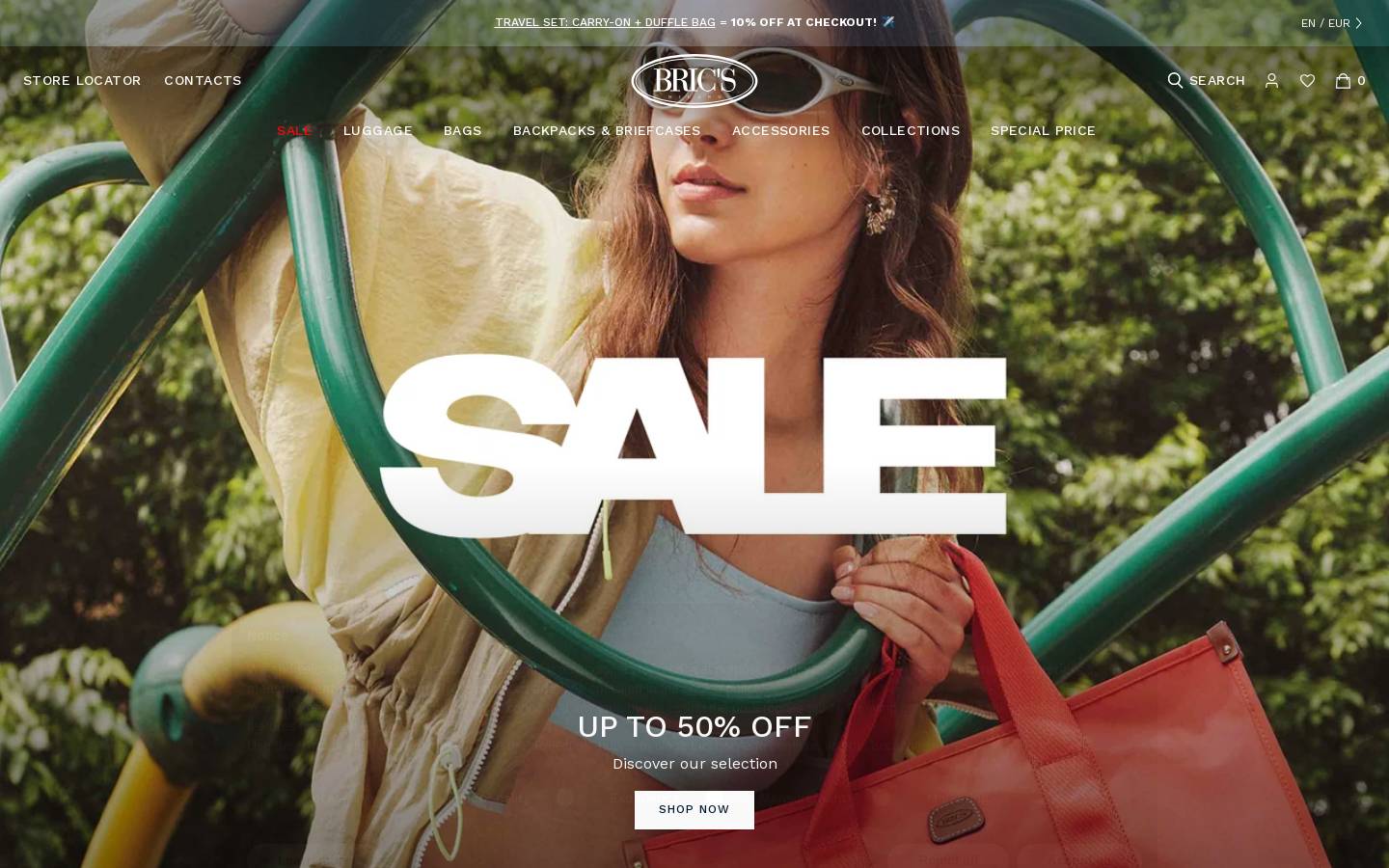BRIC'S MILANO homepage screenshot