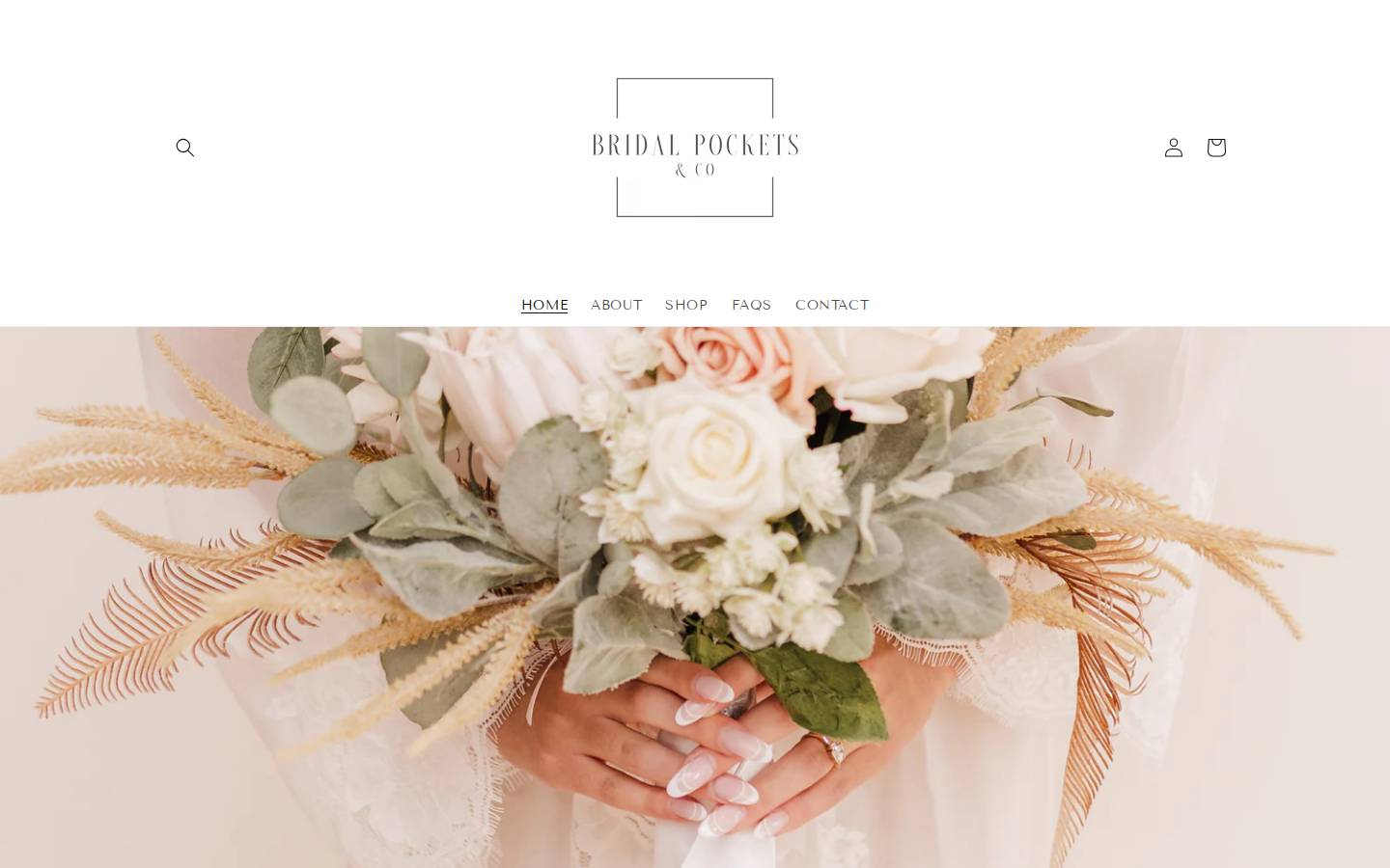 bridalpocketsandco.com.au homepage screenshot