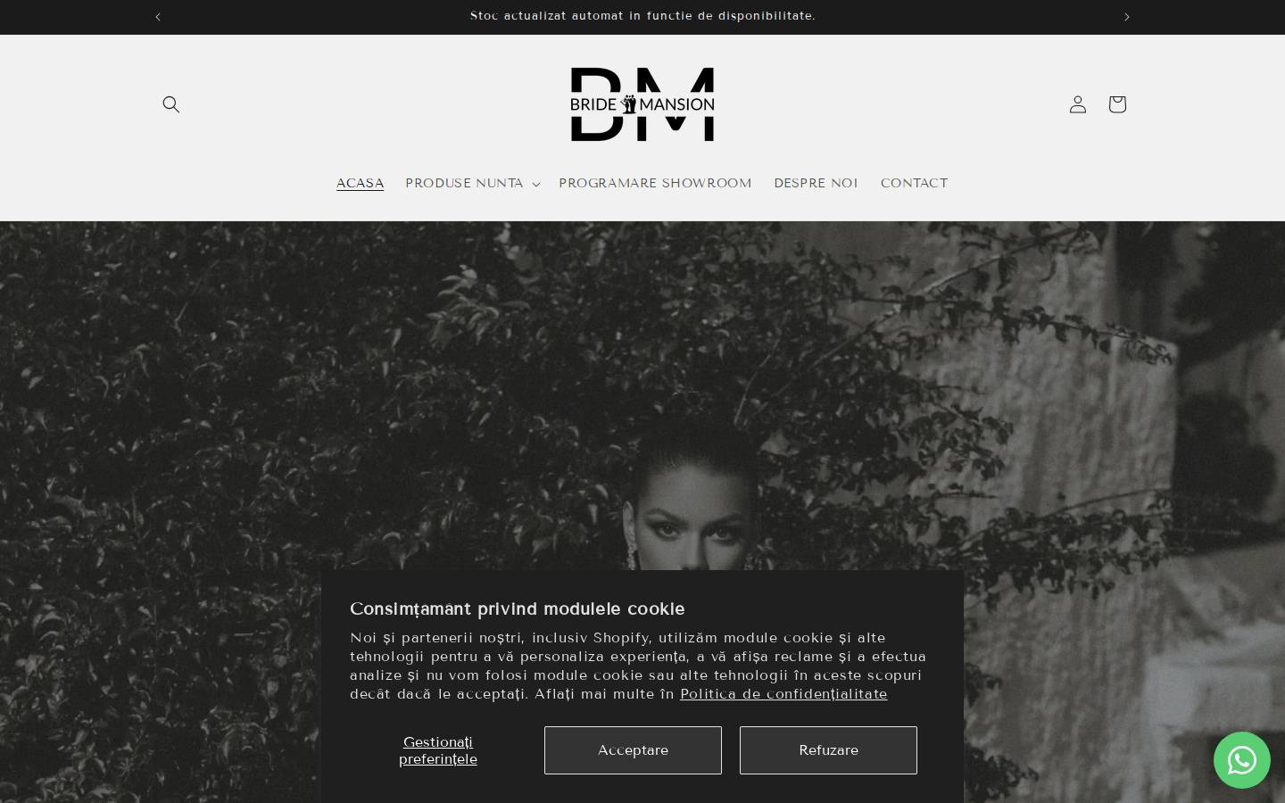 bridemansion.ro homepage screenshot