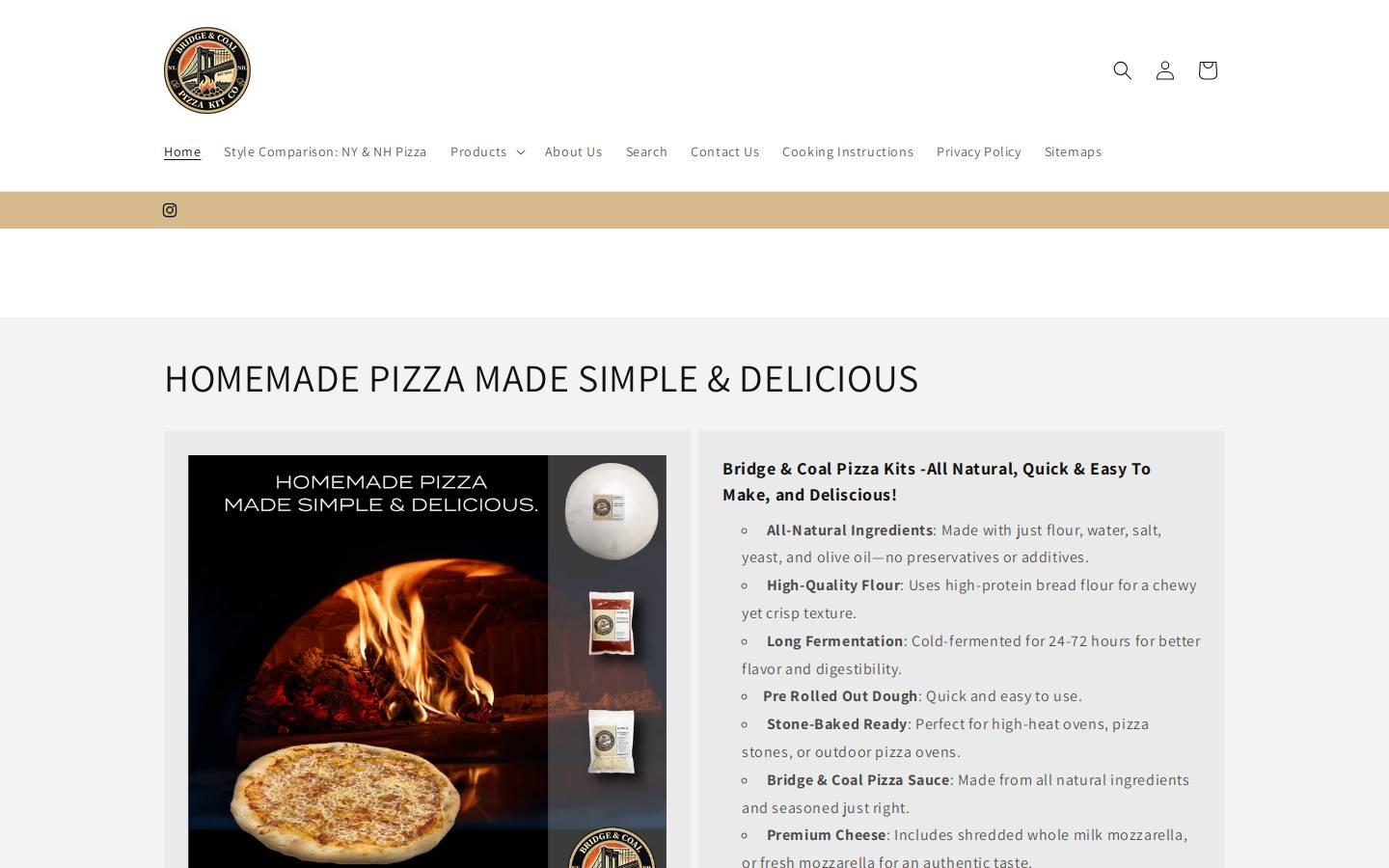 bridgeandcoal.com homepage screenshot