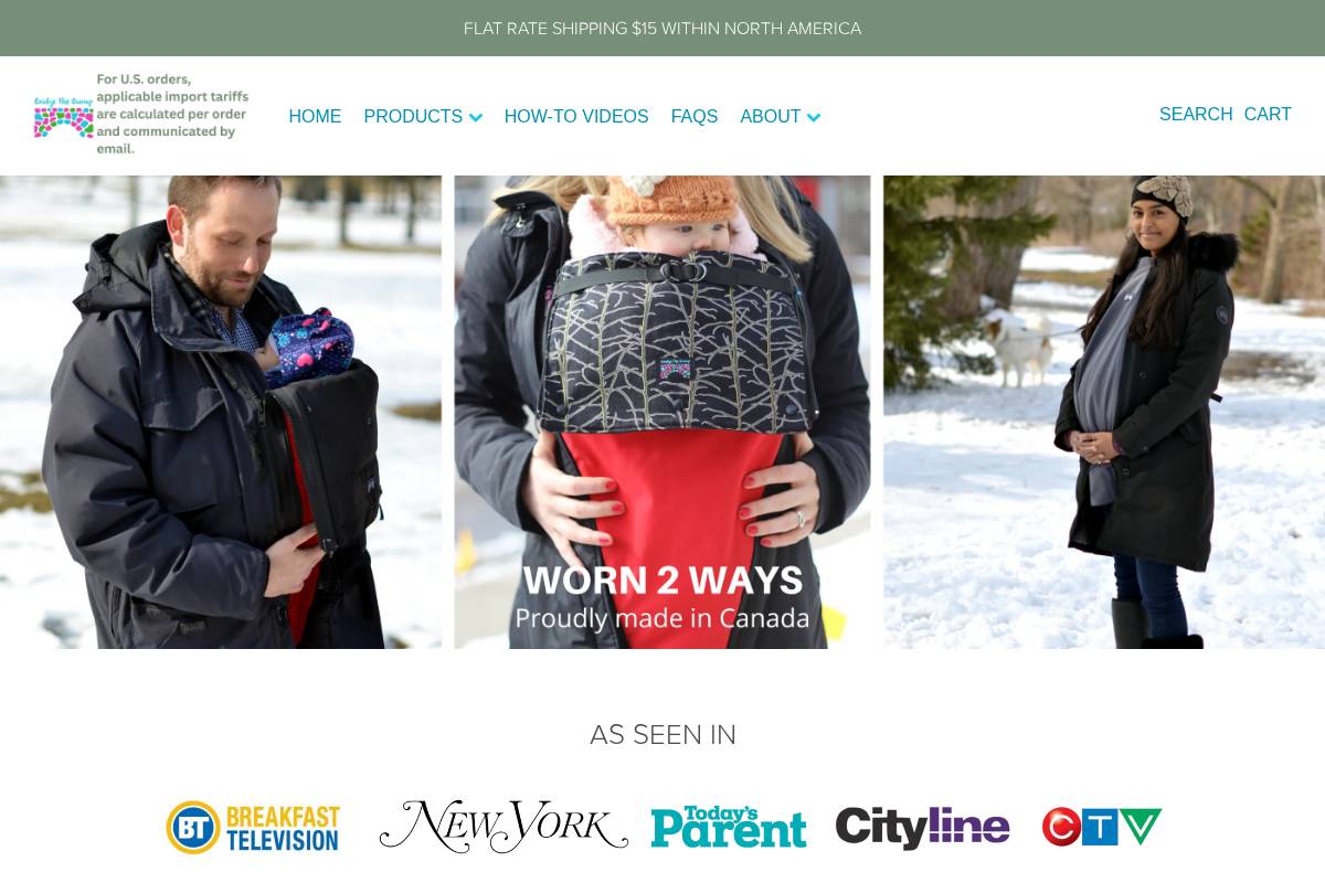 bridgethebump.com homepage screenshot