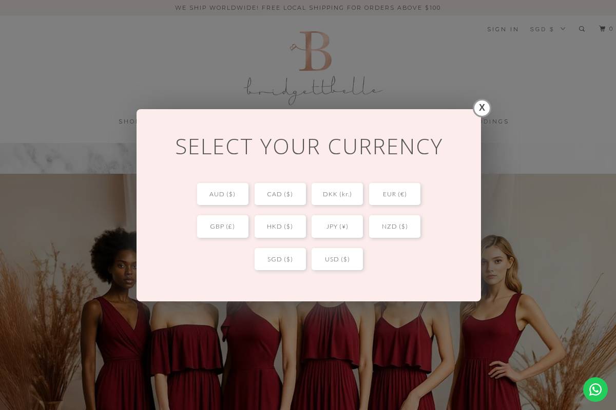 bridgettbelle.com homepage screenshot