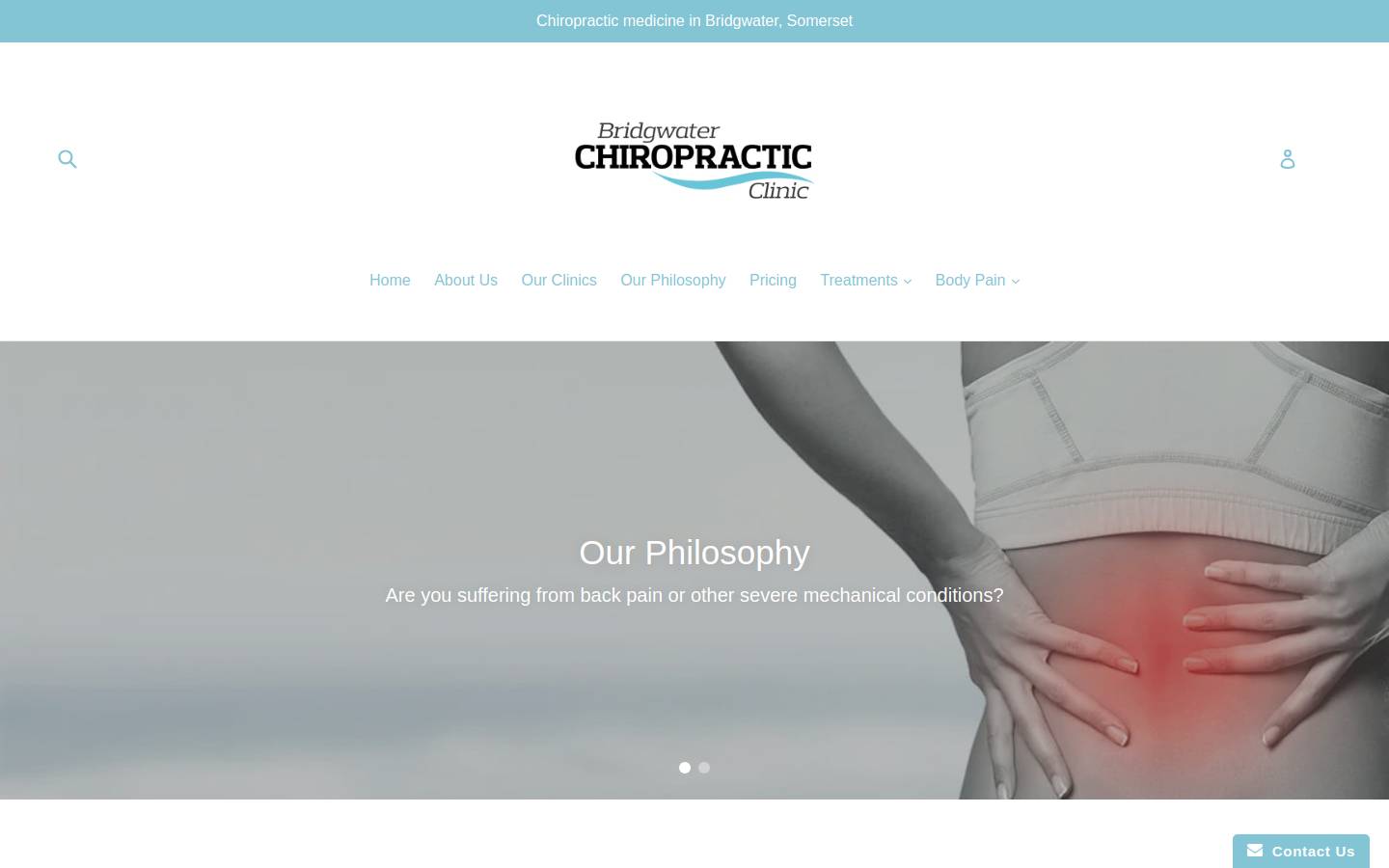 bridgwaterchiropracticclinic.com homepage screenshot