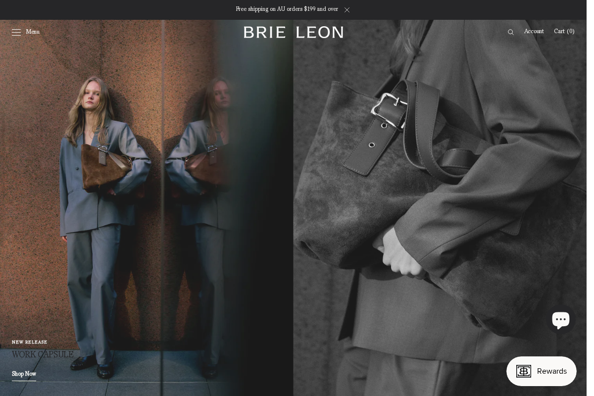 BRIE LEON homepage screenshot