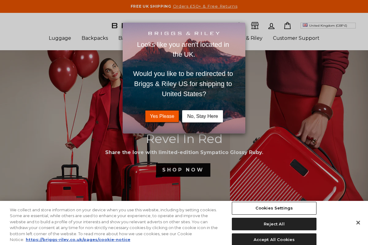 briggs-riley.co.uk homepage screenshot