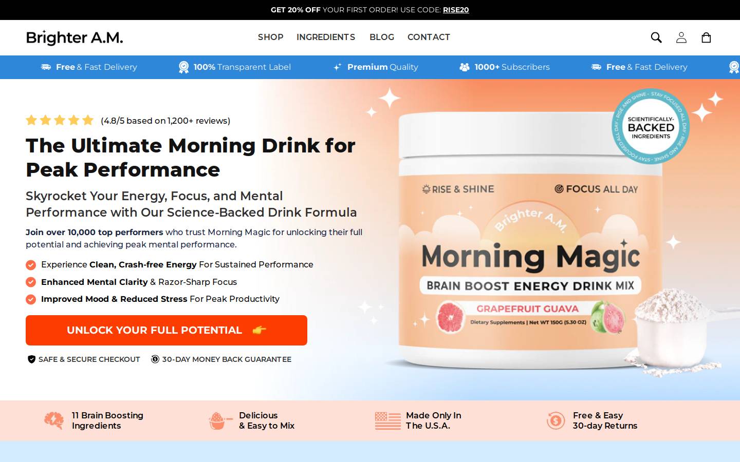 brighteram.com homepage screenshot