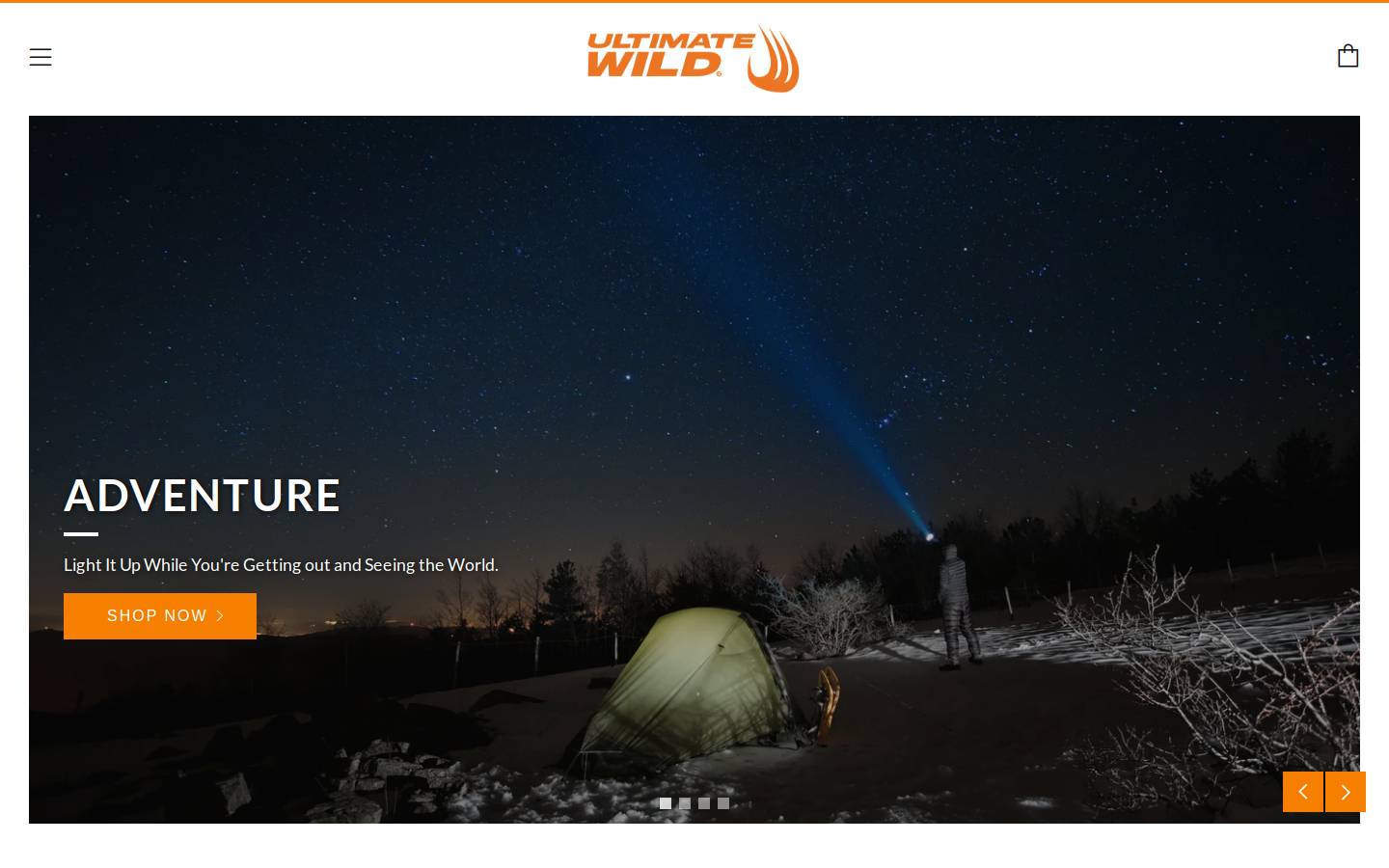 brightestrechargeablespotlight.com homepage screenshot