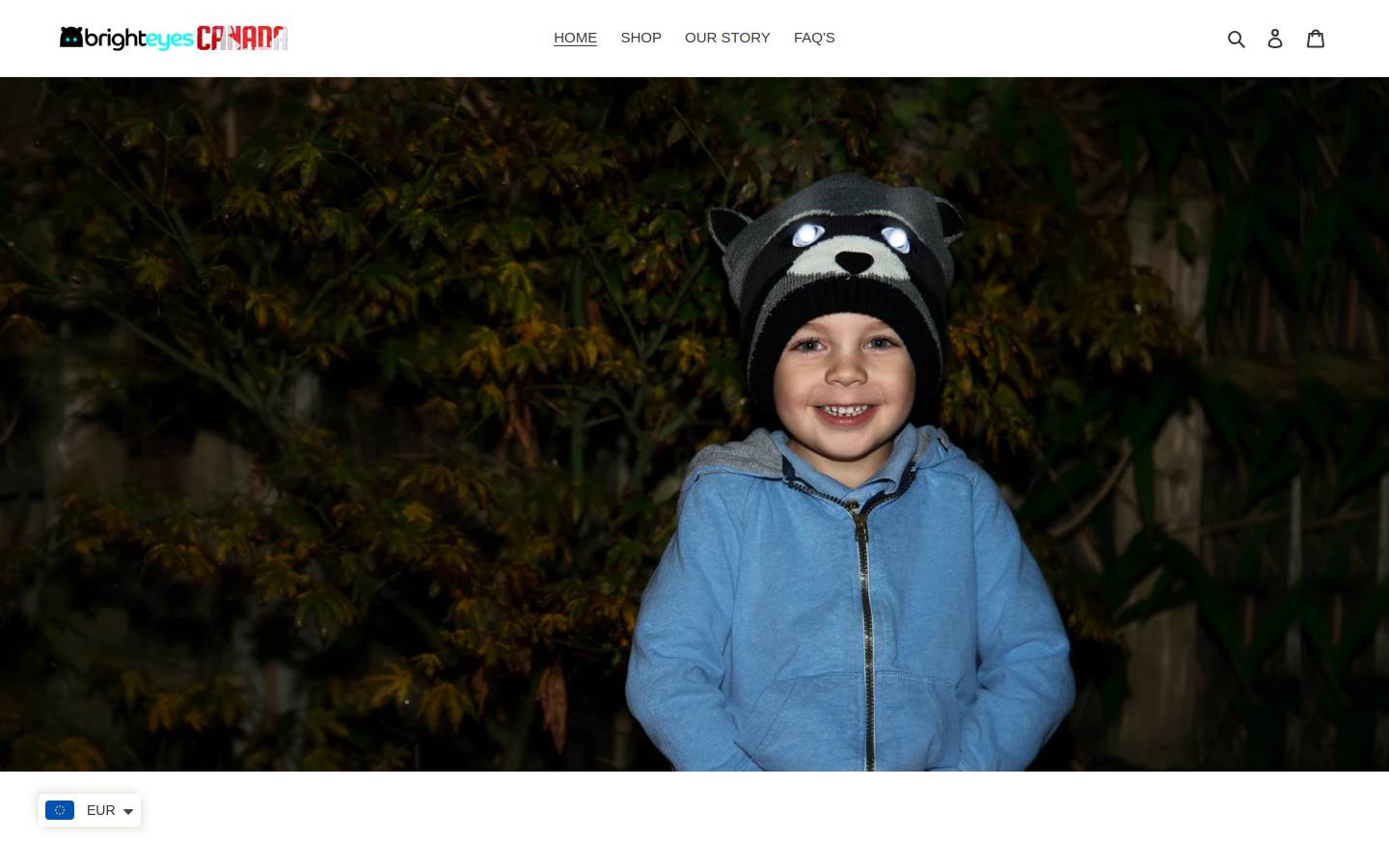 brighteyeshats.ca homepage screenshot