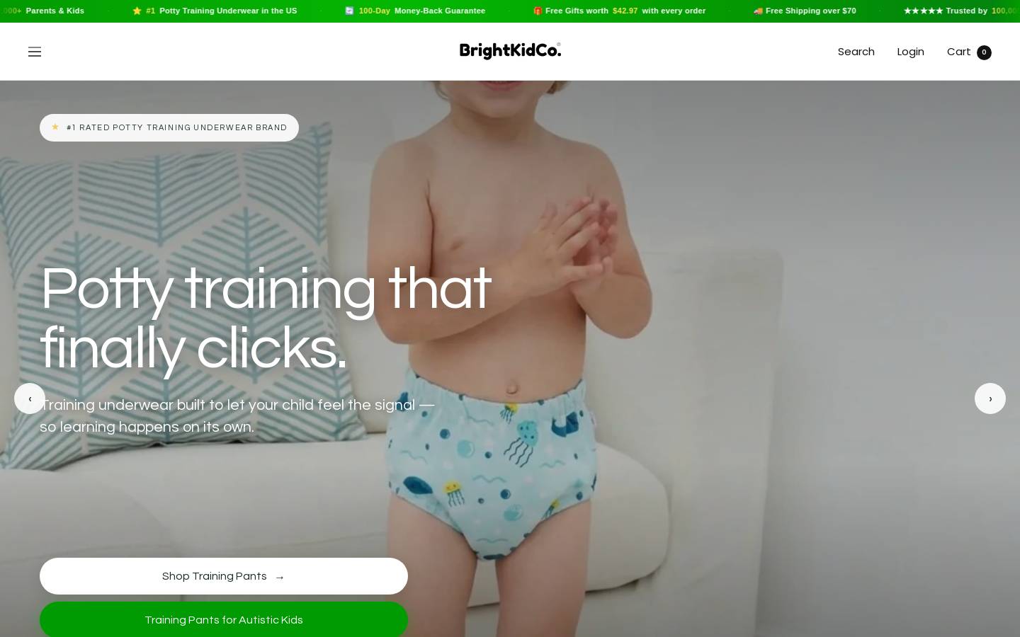 Brightkidco homepage screenshot