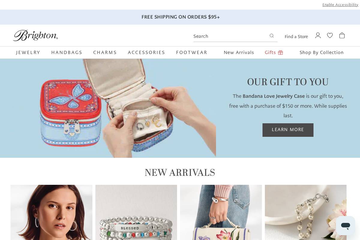 Brighton Collectibles homepage screenshot