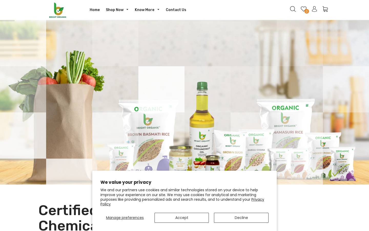 brightorganik.com homepage screenshot