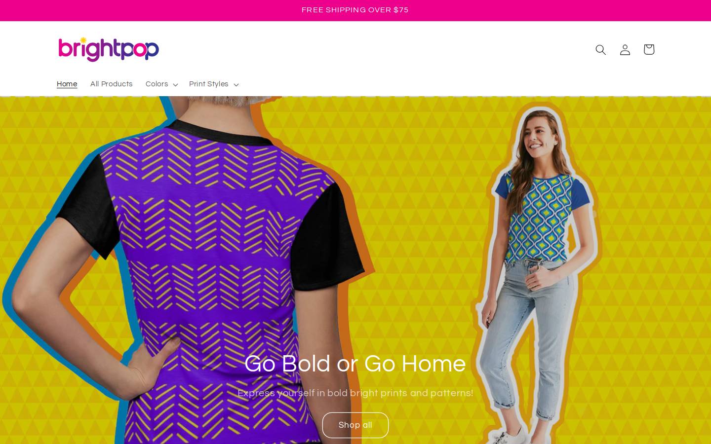 brightpopshop.com homepage screenshot