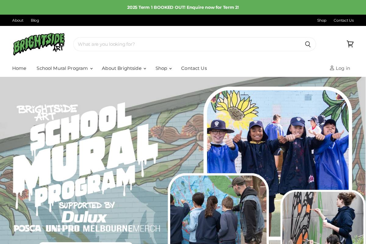 brightsideart.com.au homepage screenshot