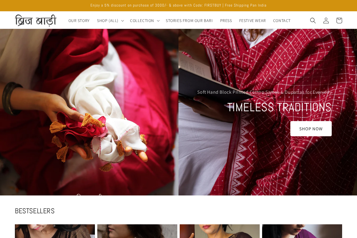 BRIJ BARI homepage screenshot