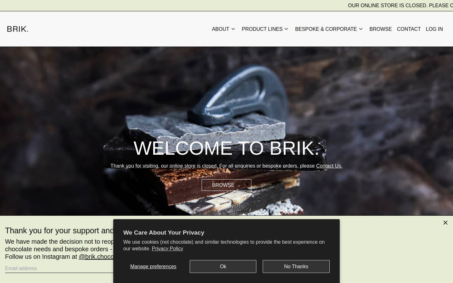 Brik.com homepage screenshot