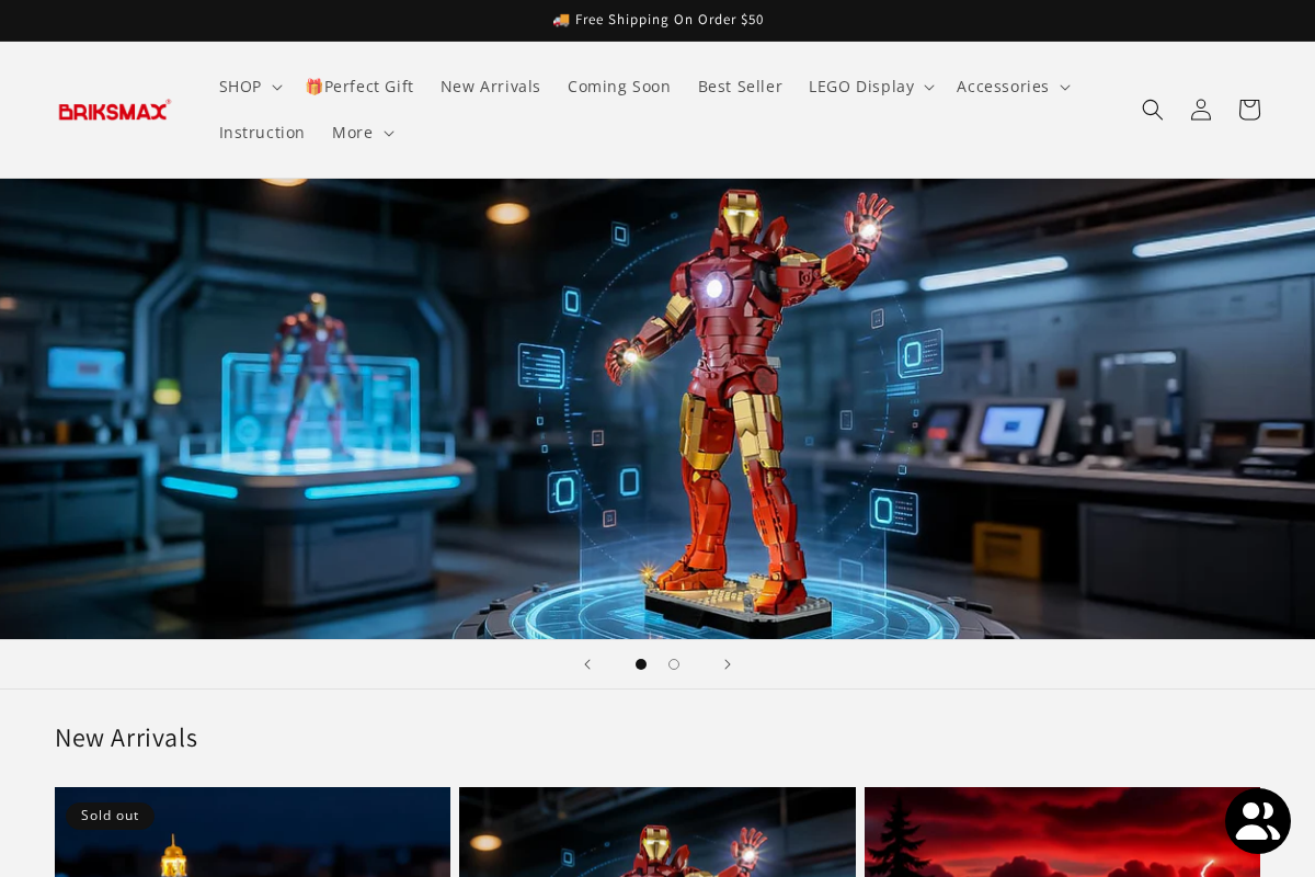 Briksmax homepage screenshot