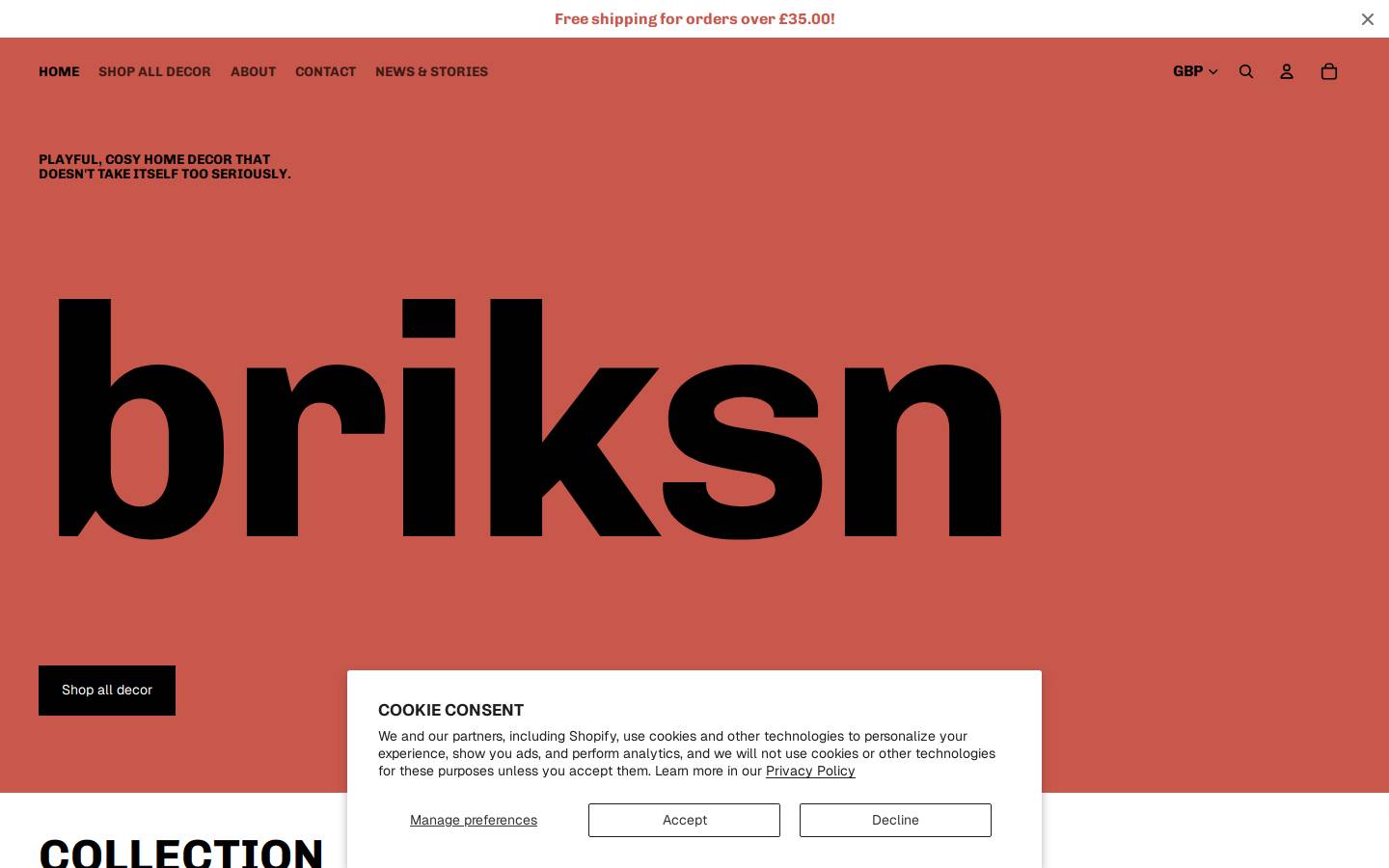 briksn.com homepage screenshot