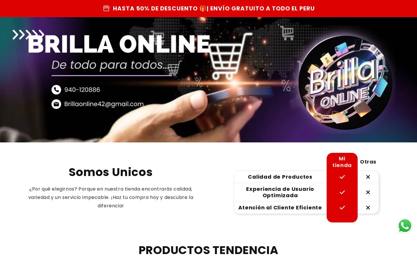 brilla.online homepage screenshot