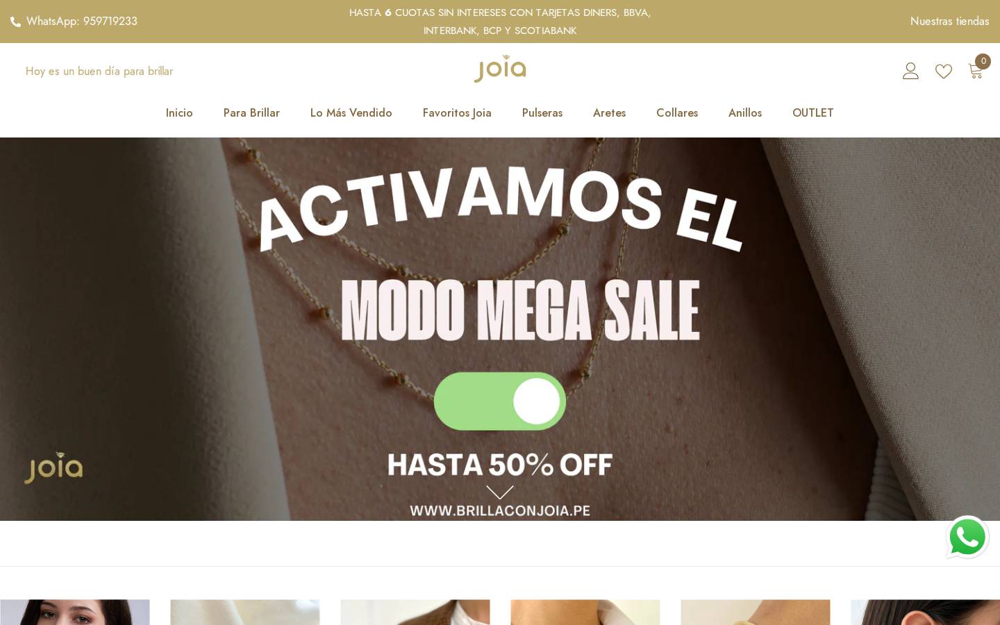 brillaconjoia.pe homepage screenshot