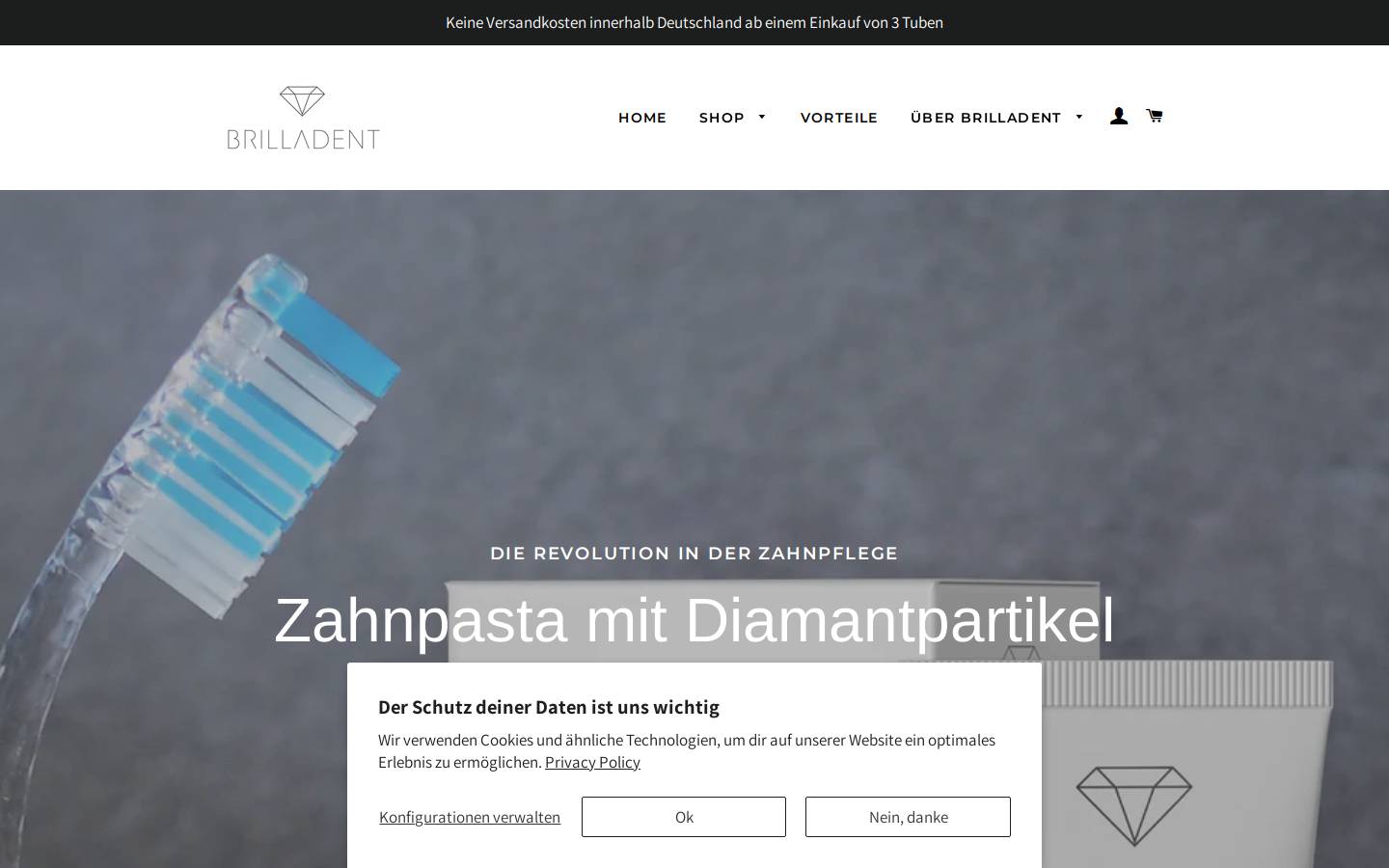 brilladent.shop homepage screenshot
