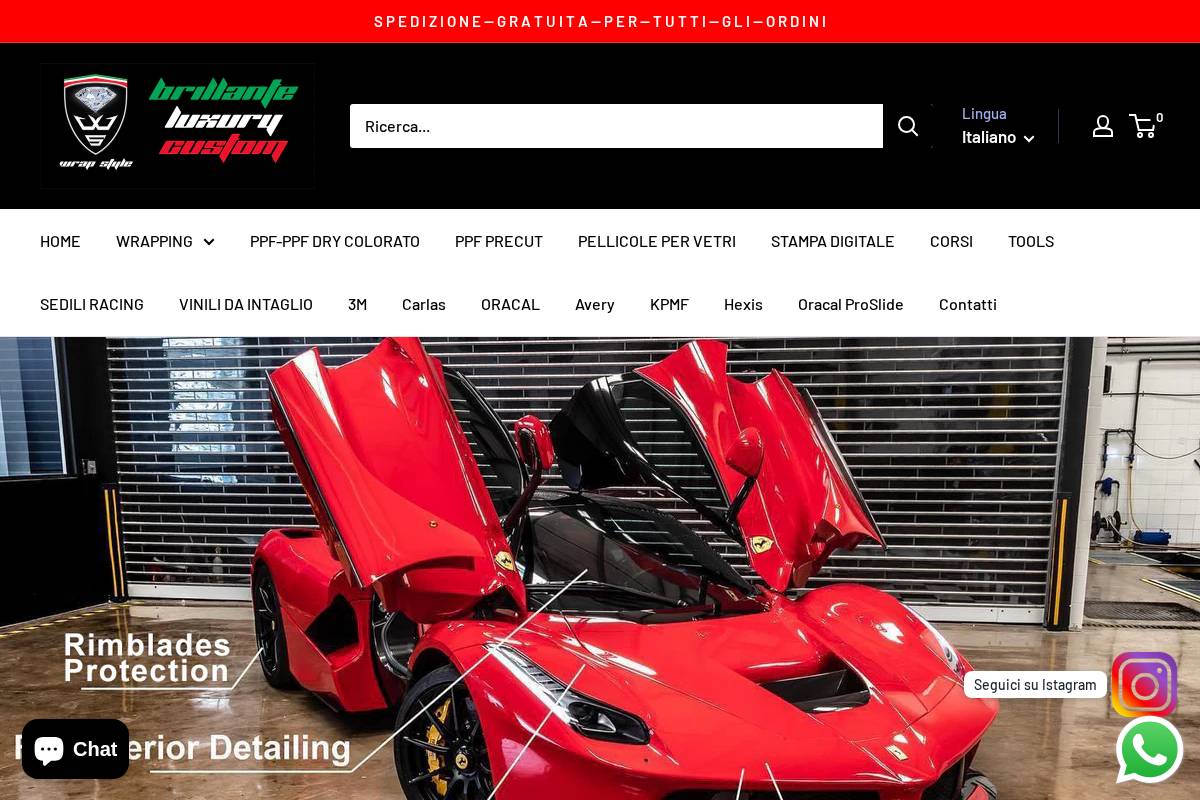 brillanteluxurycustom.com homepage screenshot