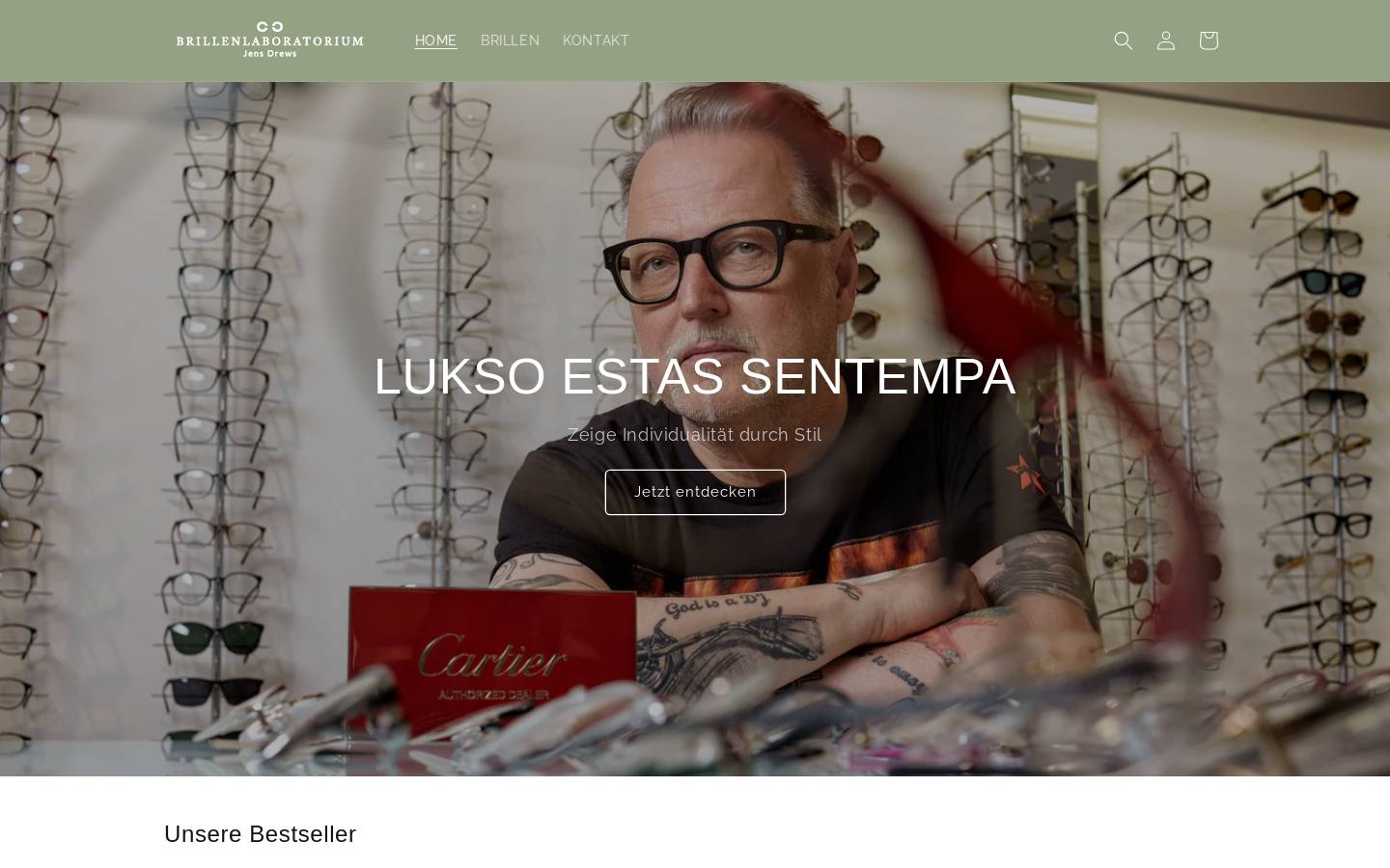 brillenlaboratorium.shop homepage screenshot
