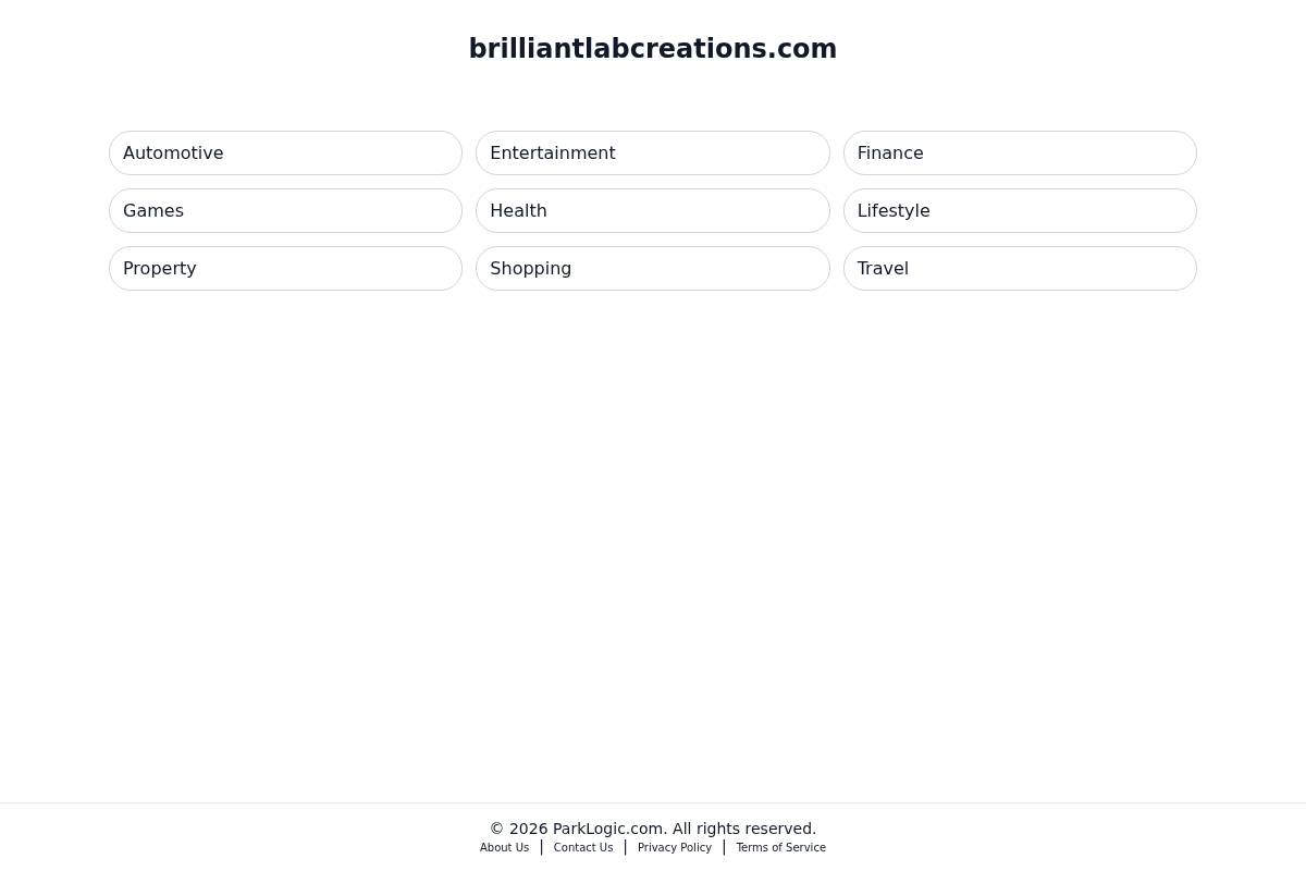 brilliantlabcreations.com homepage screenshot