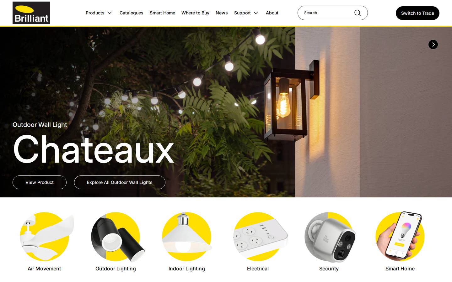 Brilliantlighting homepage screenshot