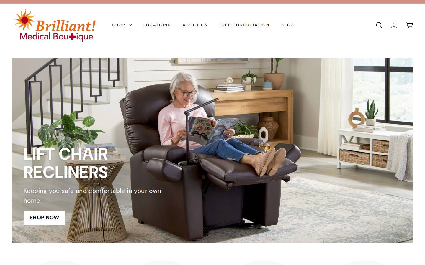 brilliantmedicalboutique.com homepage screenshot