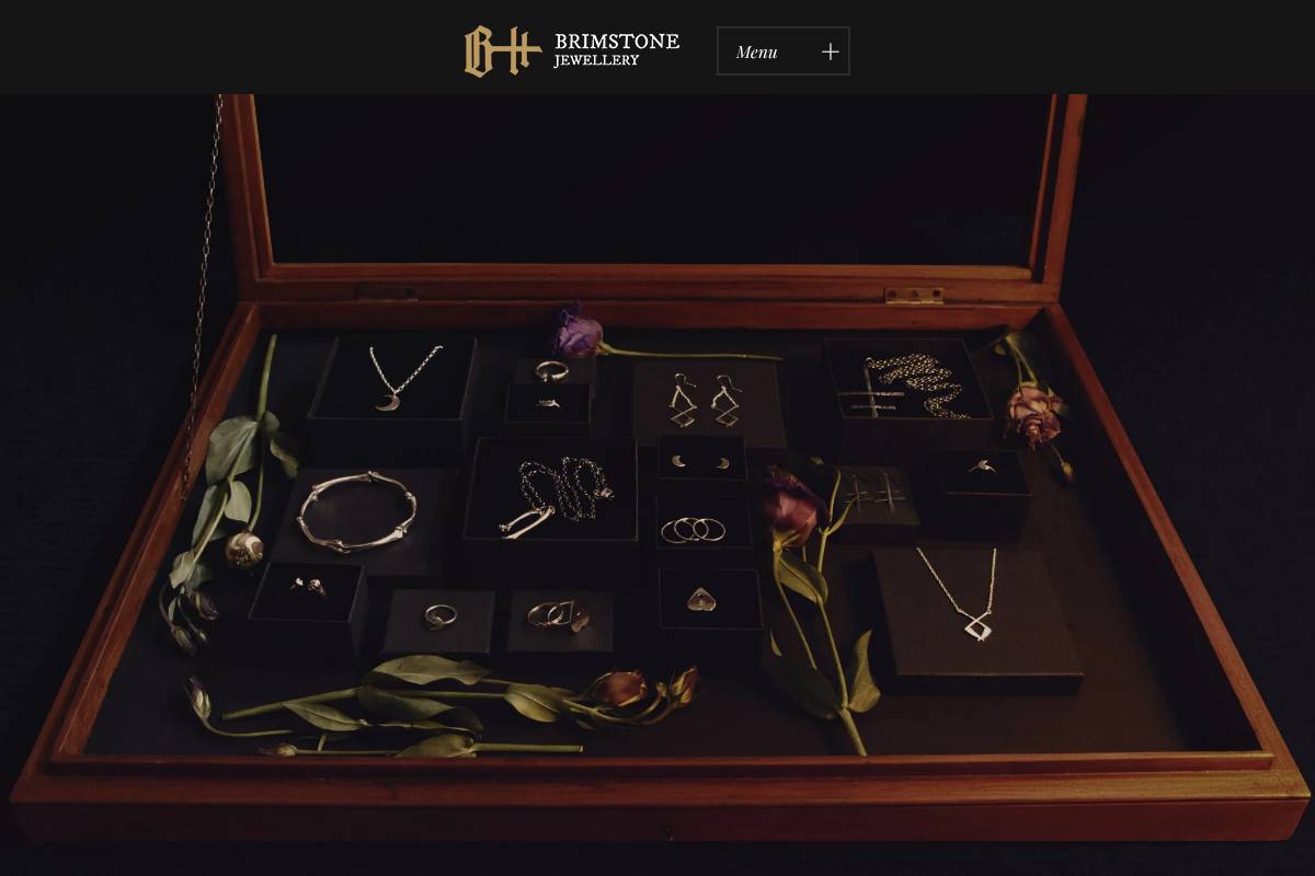 brimstonejewellery.com homepage screenshot