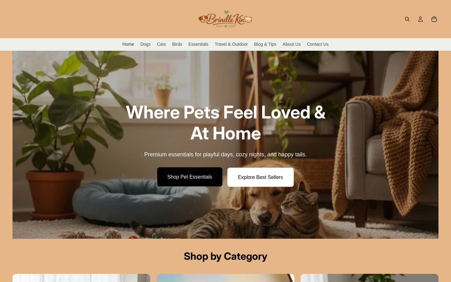 brindle-kin.com homepage screenshot