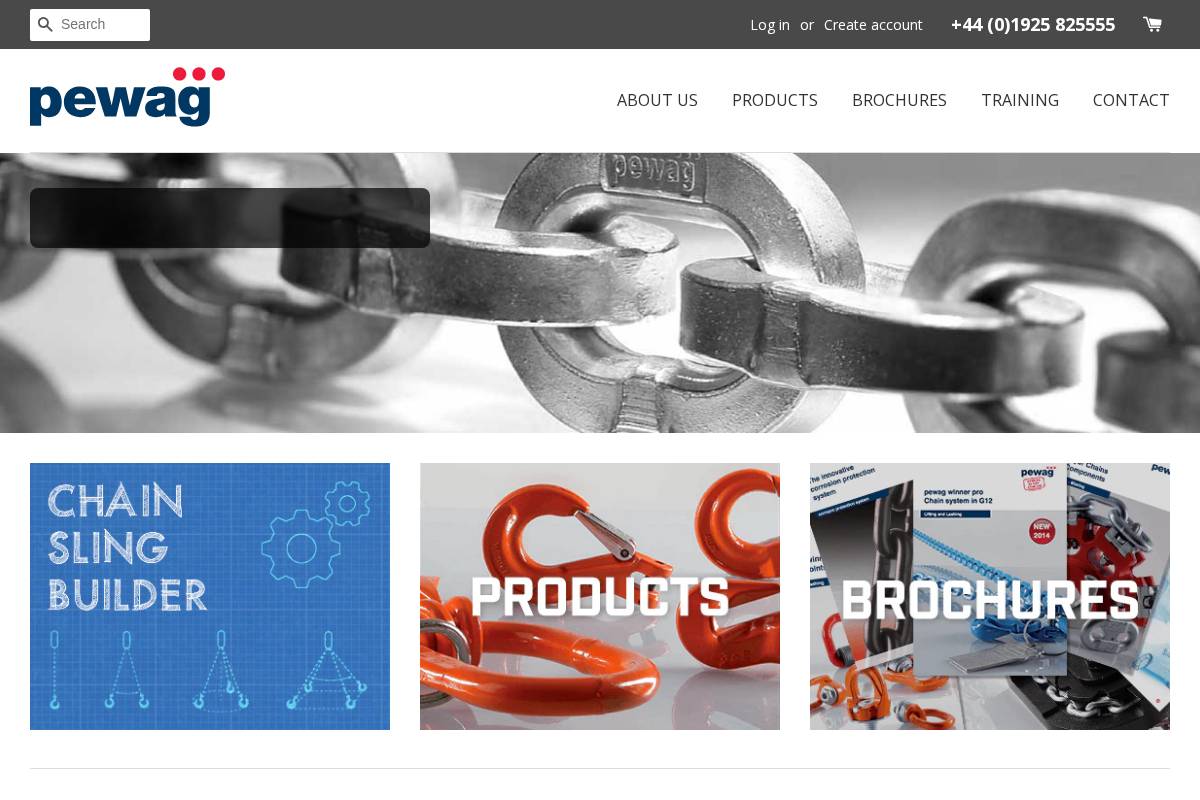 Brindley Chains homepage screenshot