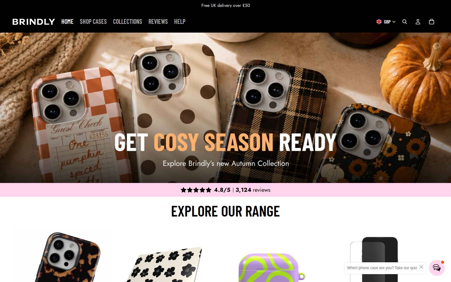 Brindly homepage screenshot