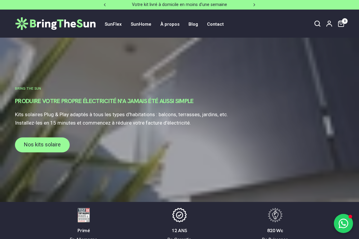 Bringthesun homepage screenshot