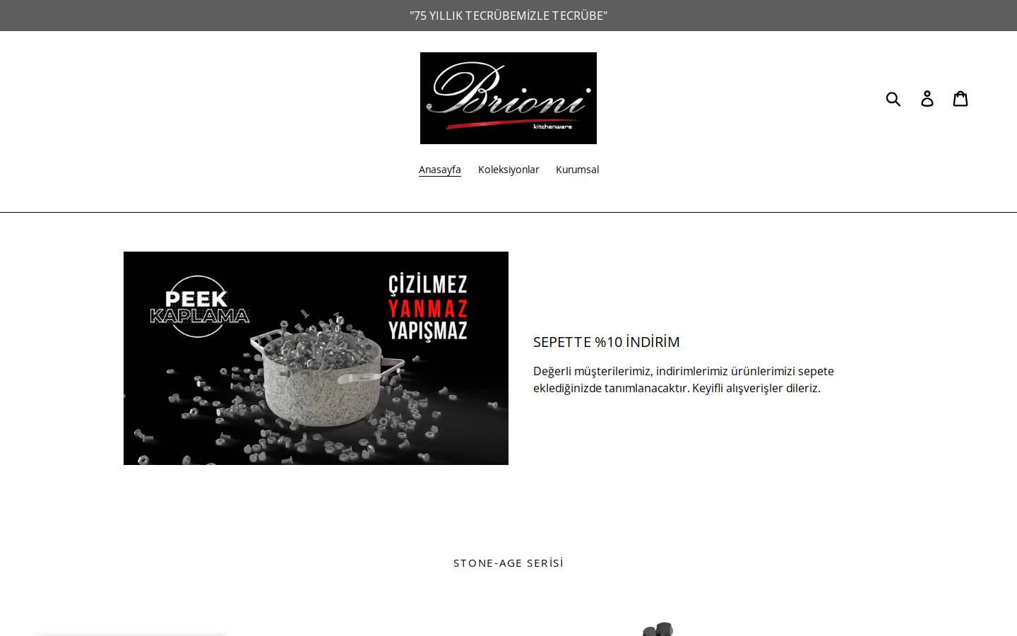 brionishop.com homepage screenshot