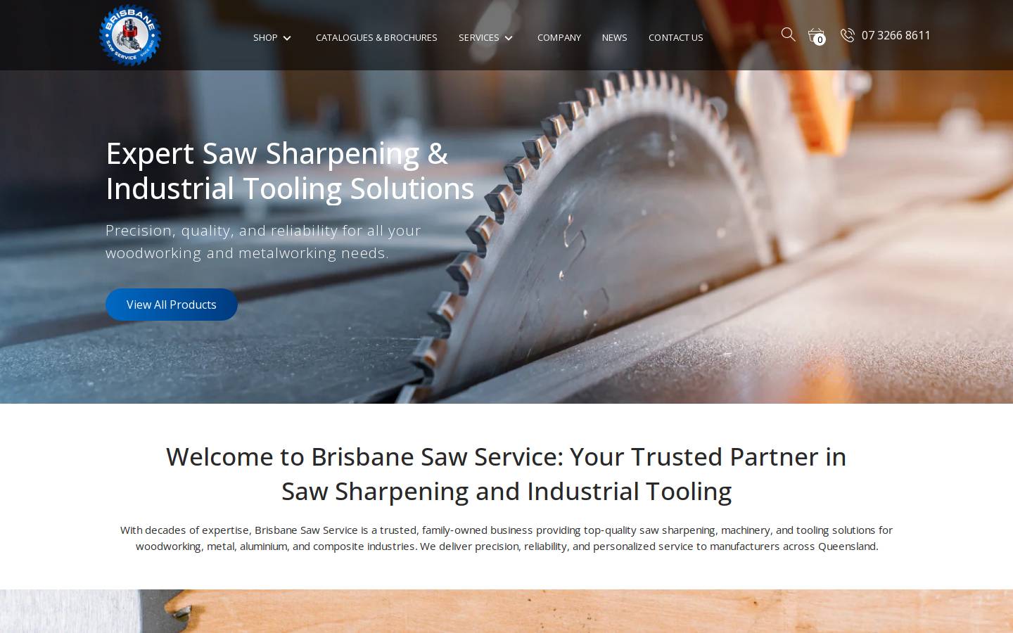 brisbanesaw.com.au homepage screenshot